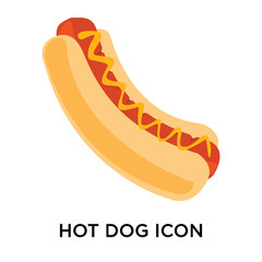 hot dog icons isolated on white background. Modern and editable hot dog icon. Simple icon vector illustration.