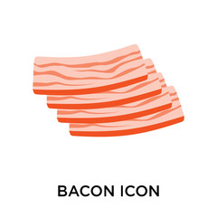 bacon icons isolated on white background. Modern and editable bacon icon. Simple icon vector illustration.