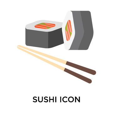 sushi icons isolated on white background. Modern and editable sushi icon. Simple icon vector illustration.