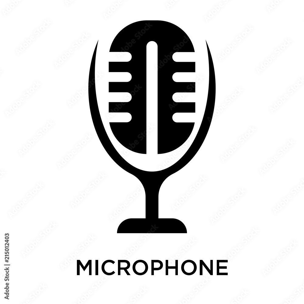 Poster microphone interface icon isolated on white background. modern and editable microphone interface ico