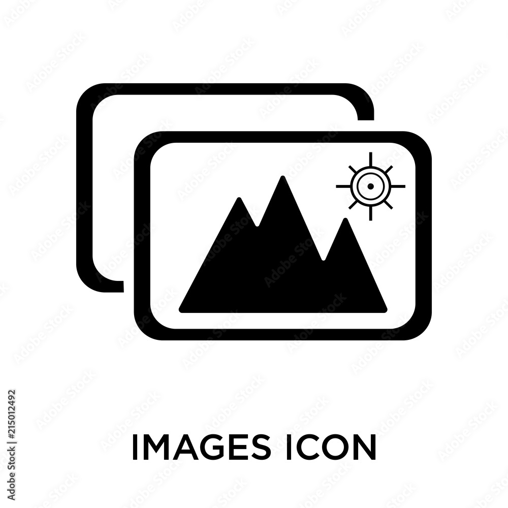 Poster images icon isolated on white background. modern and editable images icon. simple icons vector illus