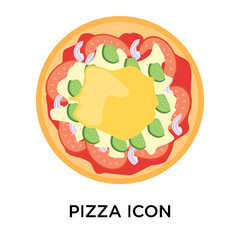 pizza icons isolated on white background. Modern and editable pizza icon. Simple icon vector illustration.