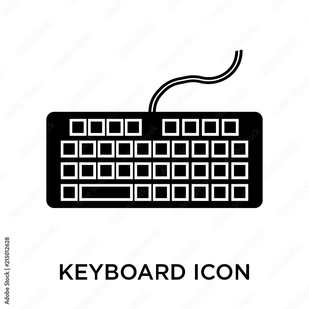 Poster keyboard icon isolated on white background. modern and editable keyboard icon. simple icons vector i