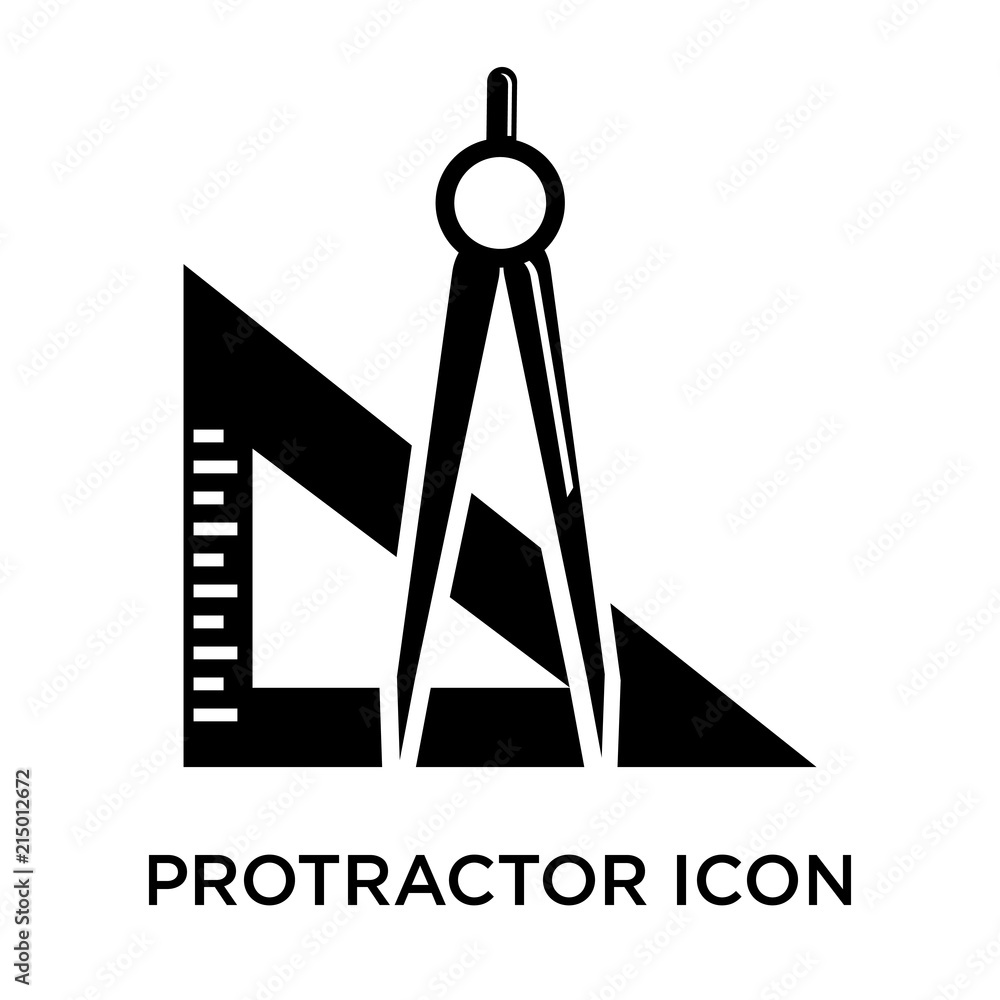 Poster protractor icon isolated on white background. modern and editable protractor icon. simple icons vect