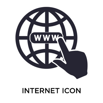 internet icon on white background. Modern icons vector illustration. Trendy internet icons