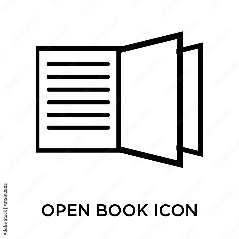 Poster open book icon isolated on white background. modern and editable open book icon. simple icons vector