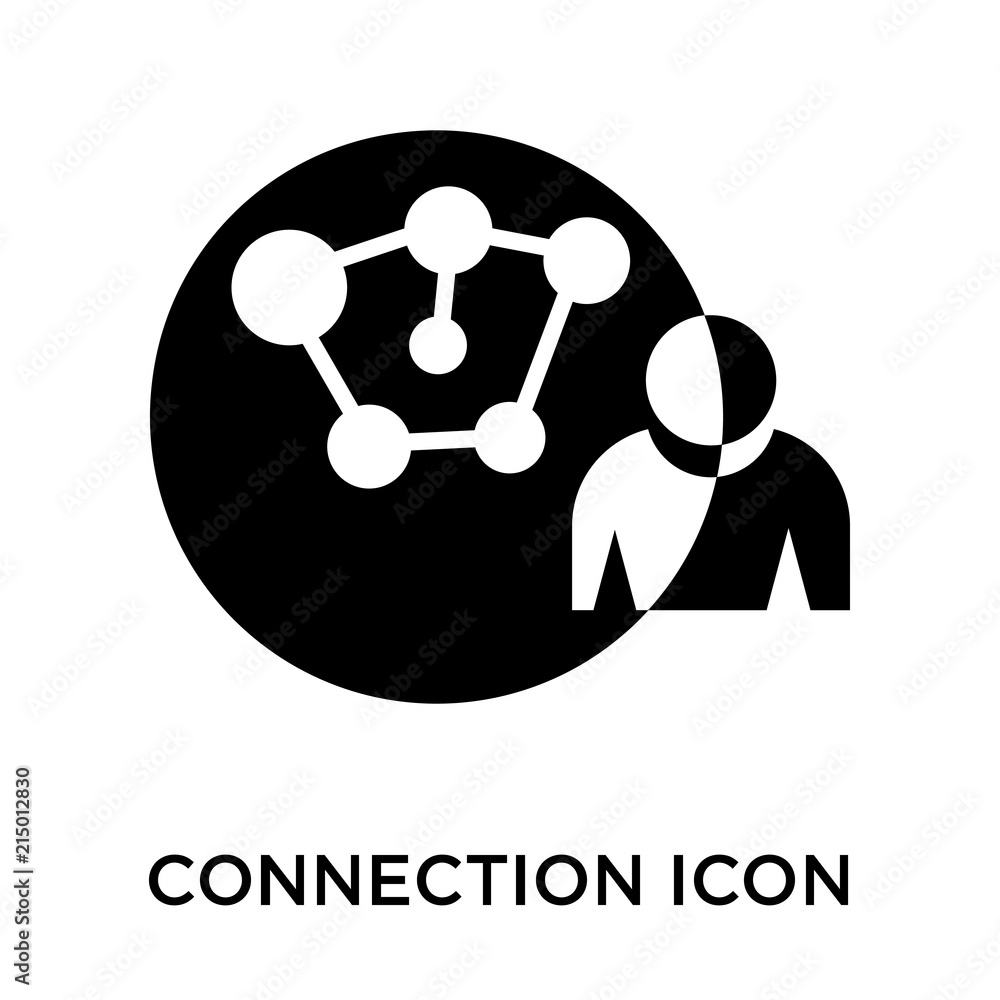 Poster connection icon isolated on white background. modern and editable connection icon. simple icons vect
