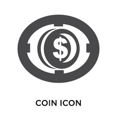 coin icon on white background. Modern icons vector illustration. Trendy coin icons