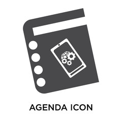 agenda icon on white background. Modern icons vector illustration. Trendy agenda icons
