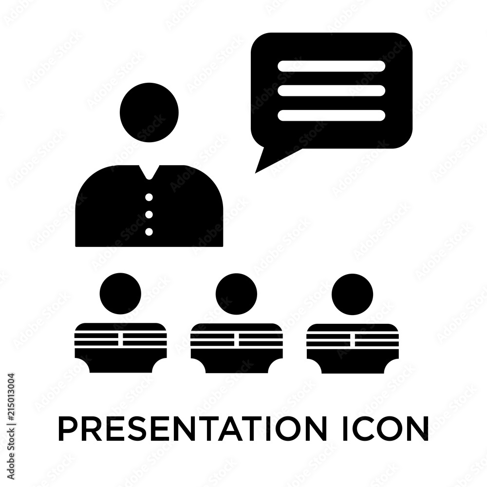 Poster presentation icon isolated on white background. modern and editable presentation icon. simple icons 