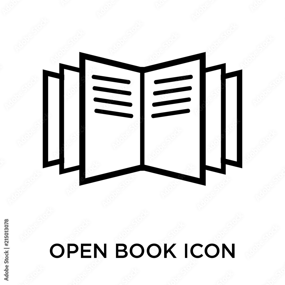 Aufkleber open book icon isolated on white background. modern and editable open book icon. simple icons vector