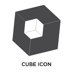 cube icon on white background. Modern icons vector illustration. Trendy cube icons