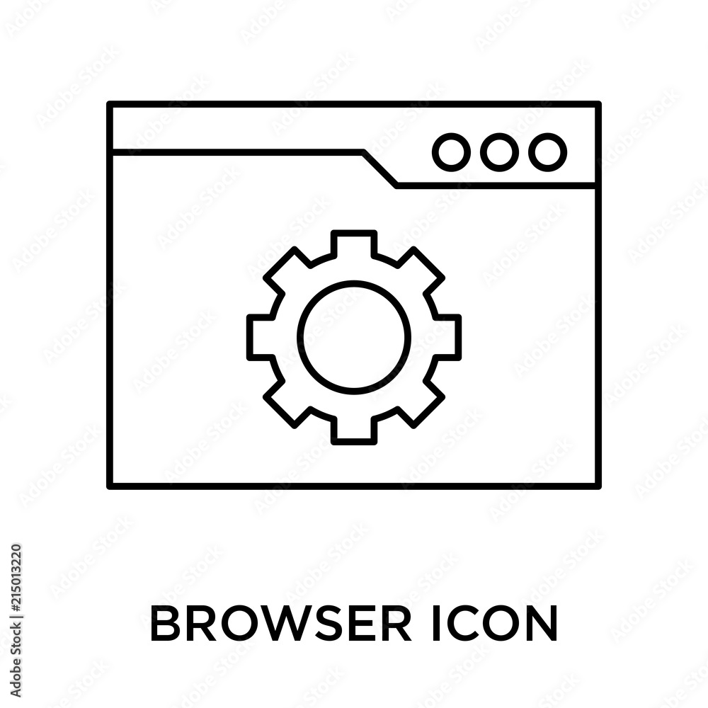 Poster browser icon isolated on white background. modern and editable browser icon. simple icons vector ill
