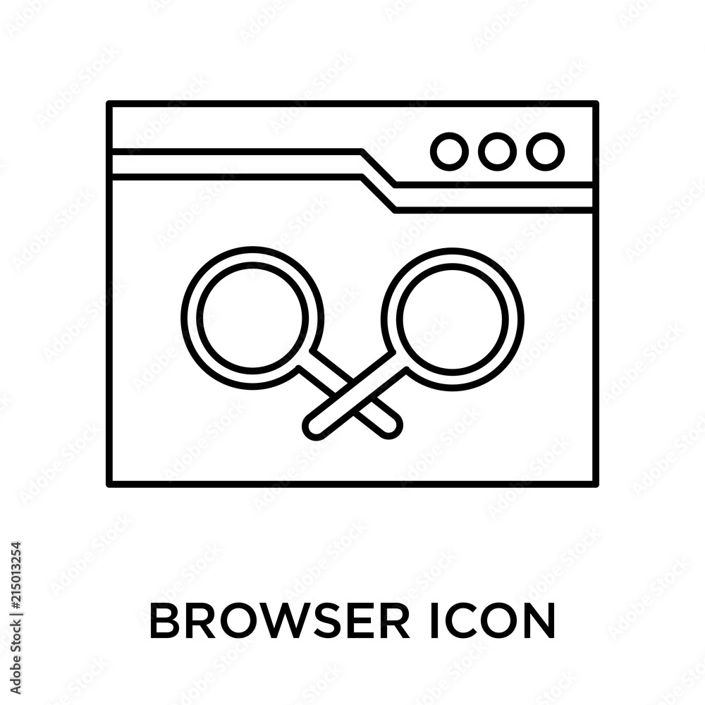Aufkleber browser icon isolated on white background. modern and editable browser icon. simple icons vector ill