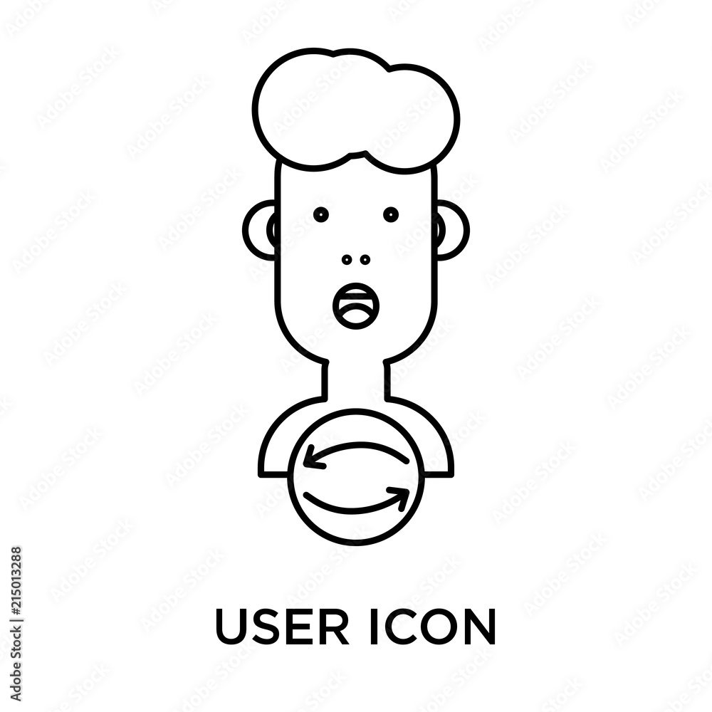 Aufkleber user icon isolated on white background. modern and editable user icon. simple icons vector illustrat
