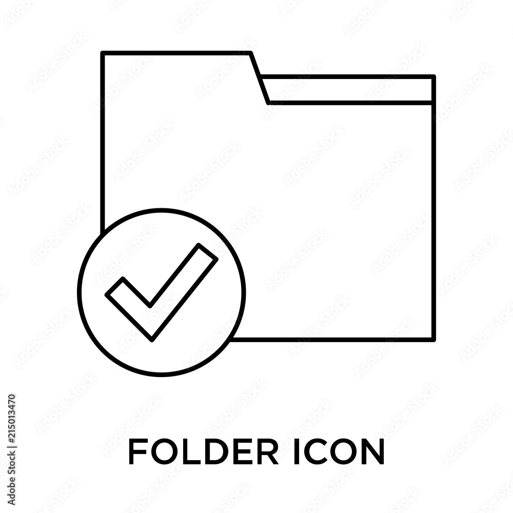 Aufkleber folder icon isolated on white background. modern and editable folder icon. simple icons vector illus