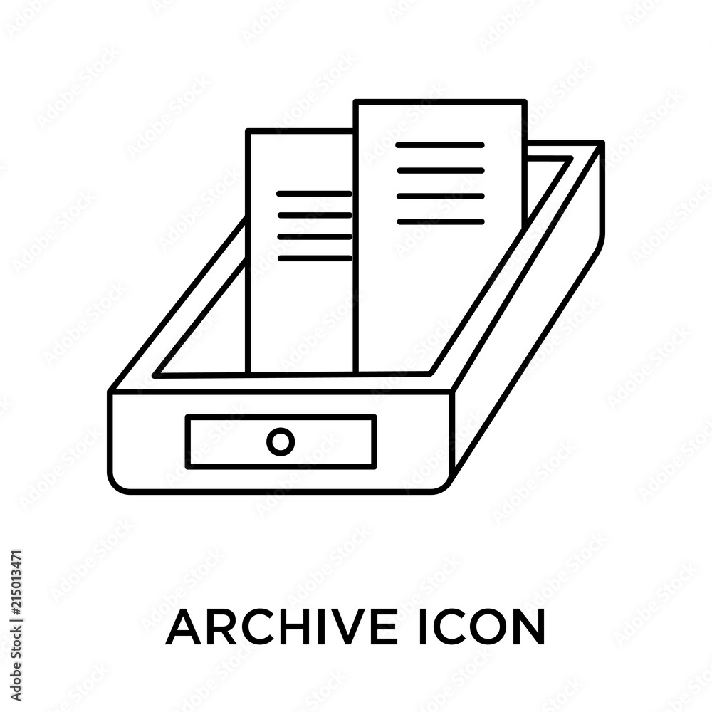 Poster archive icon isolated on white background. modern and editable archive icon. simple icons vector ill