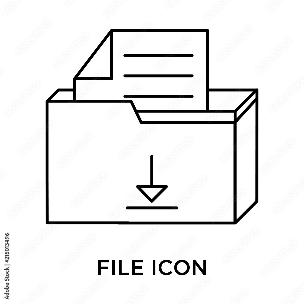Aufkleber file icon isolated on white background. modern and editable file icon. simple icons vector illustrat