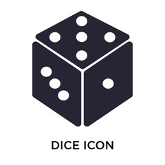 dice icon on white background. Modern icons vector illustration. Trendy dice icons