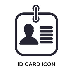 id card icon on white background. Modern icons vector illustration. Trendy id card icons