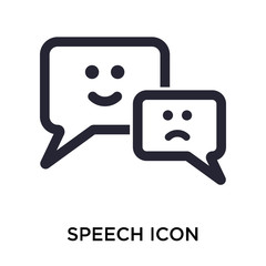 speech icon on white background. Modern icons vector illustration. Trendy speech icons