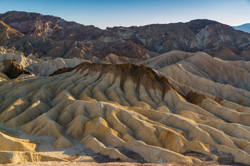 Soft Folds of Eroded Rocks at Zabriskie Point, Death Valley National Park