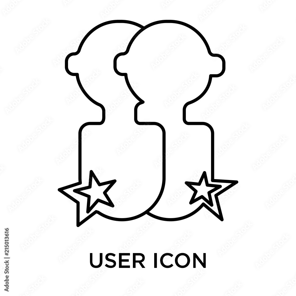 Aufkleber user icon isolated on white background. modern and editable user icon. simple icons vector illustrat