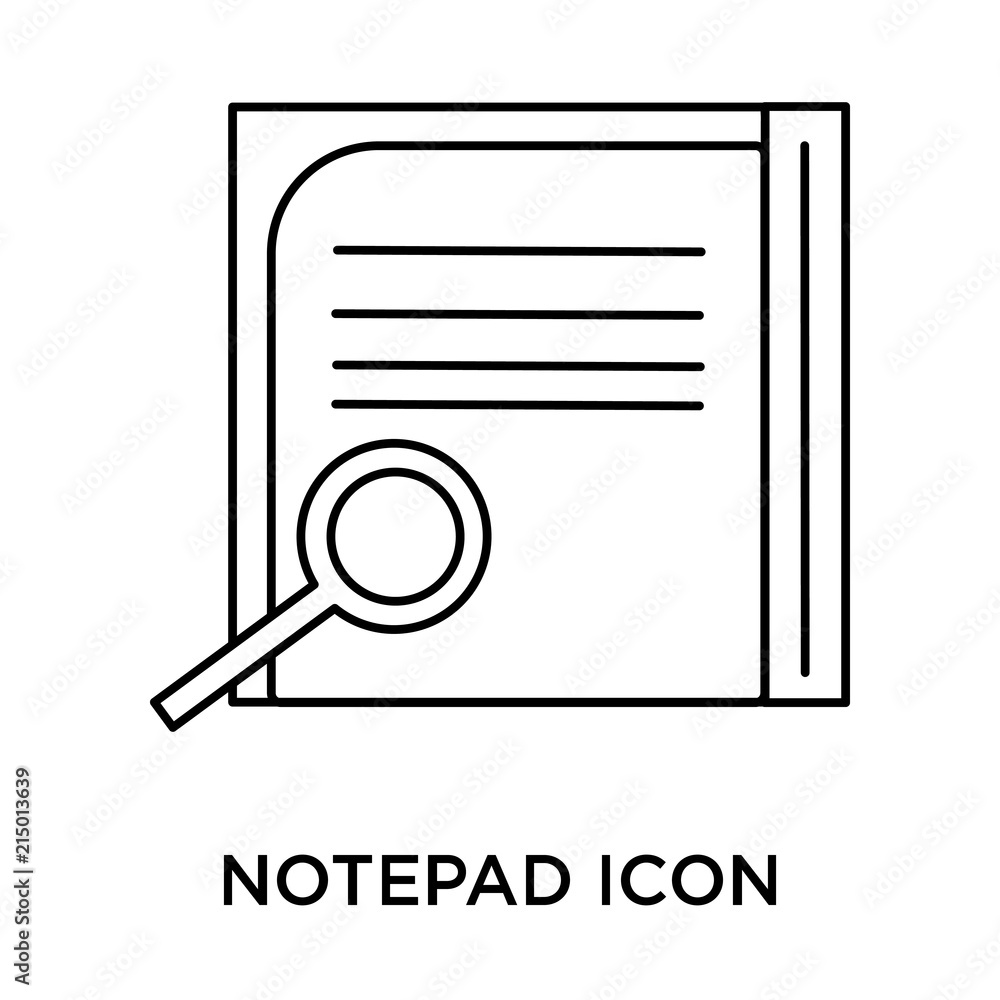 Poster notepad icon isolated on white background. modern and editable notepad icon. simple icons vector ill