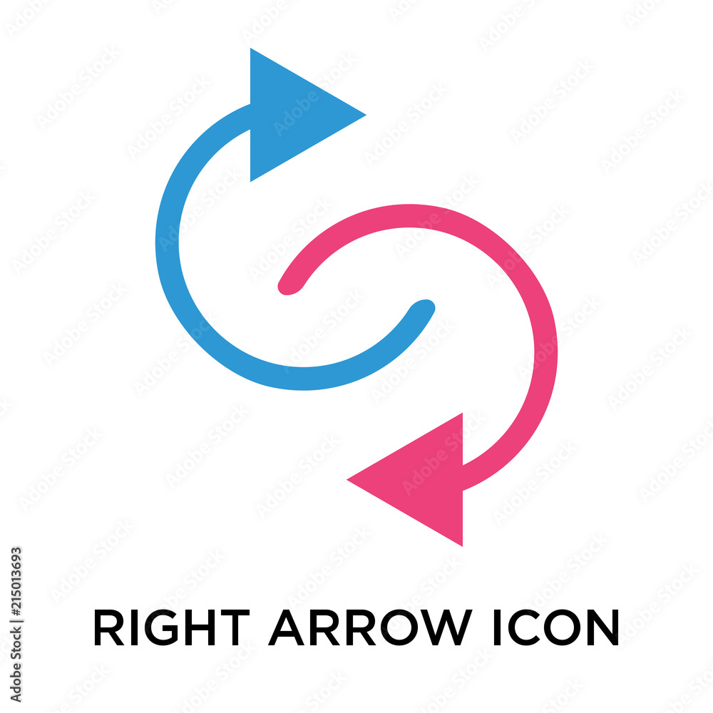 Poster right arrow icon isolated on white background. modern and editable right arrow icon. simple icons ve