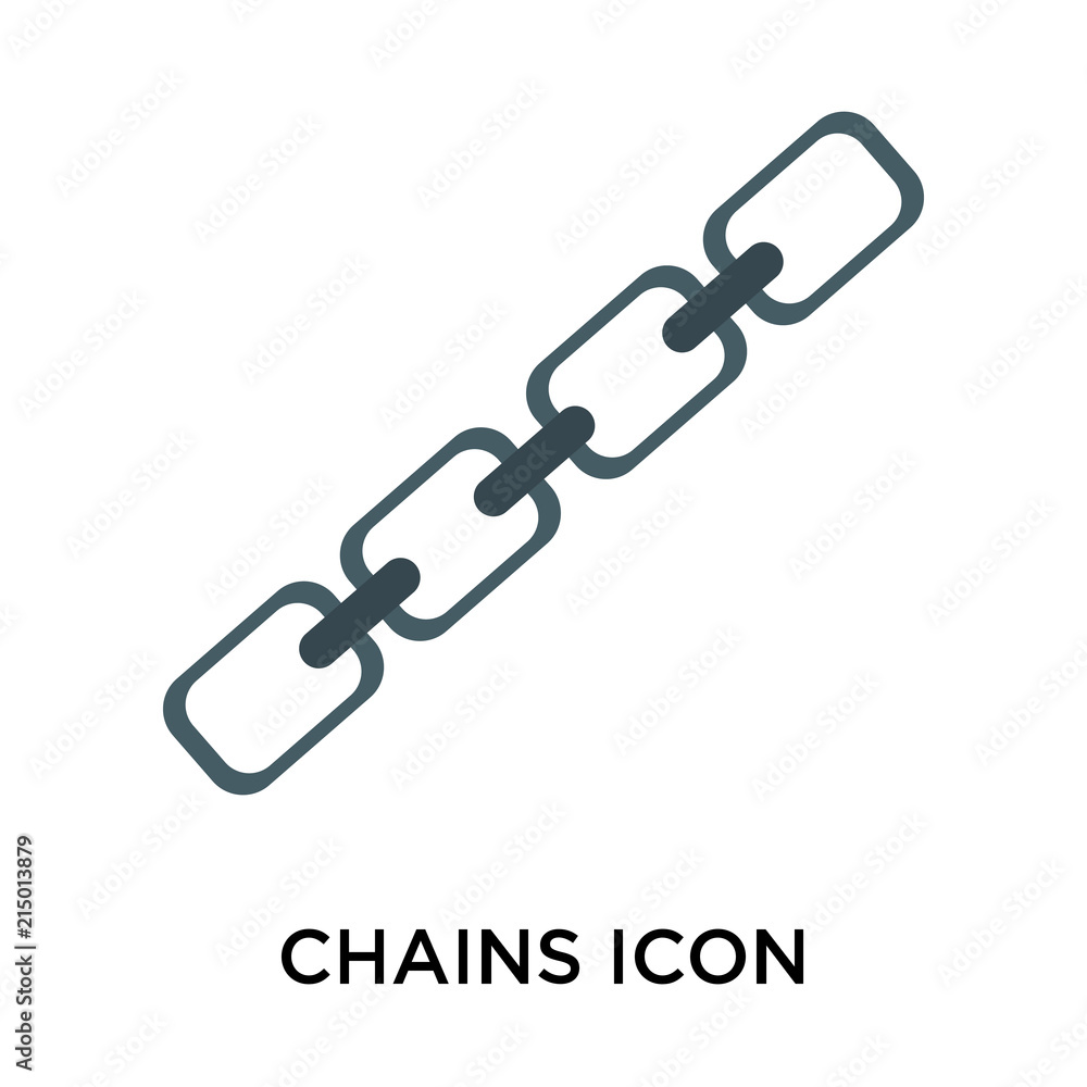 Poster chains icon isolated on white background. modern and editable chains icon. simple icons vector illus