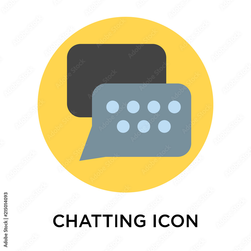 Poster chatting icon isolated on white background. modern and editable chatting icon. simple icons vector i