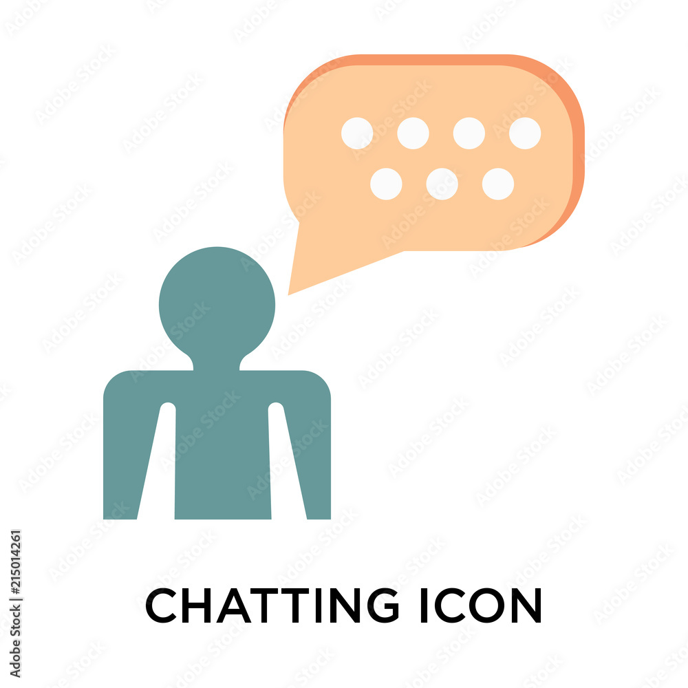 Poster chatting icon isolated on white background. modern and editable chatting icon. simple icons vector i