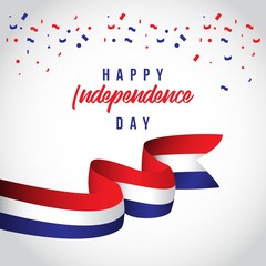 Fototapeta na wymiar Happy Netherlands Independent Day Vector Template Design Illustration