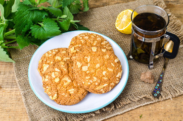 Oatmeal cookies with nuts