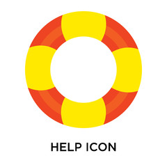 Help icon vector sign and symbol isolated on white background, Help logo concept