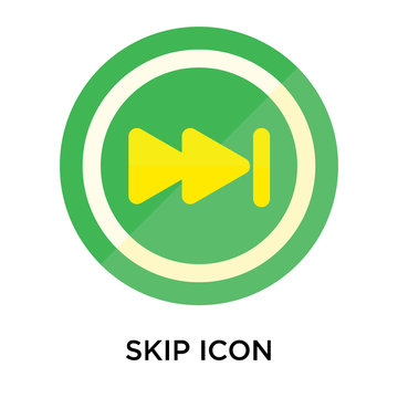 Skip Icon Vector Sign And Symbol Isolated On White Background, Skip Logo Concept