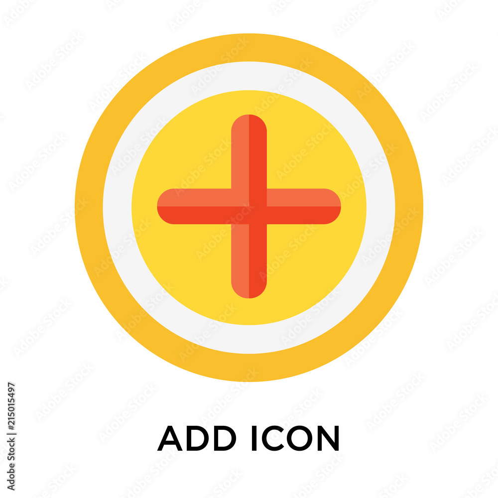 Poster add icon vector sign and symbol isolated on white background, add logo concept