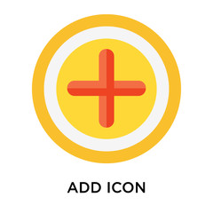 Obraz premium Add icon vector sign and symbol isolated on white background, Add logo concept