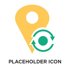 Obraz premium Placeholder icon vector sign and symbol isolated on white background, Placeholder logo concept