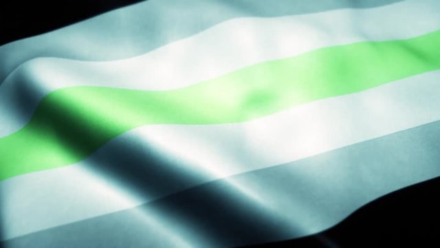 Waving AGender Flag