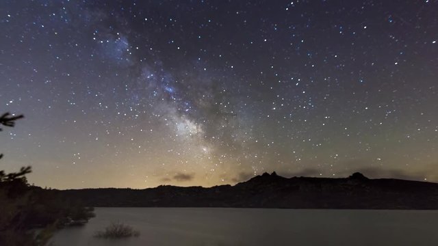 Timelapse footage of the Milky Way over the lake of the Rossim Valley, in Serra da Estrela Natural Park, Portugal.