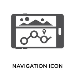 Navigation icon vector sign and symbol isolated on white background, Navigation logo concept