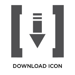 Obraz premium Download icon vector sign and symbol isolated on white background, Download logo concept