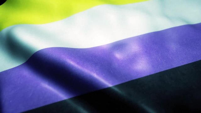 Waving Non Binary Flag