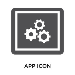 App icon vector sign and symbol isolated on white background, App logo concept