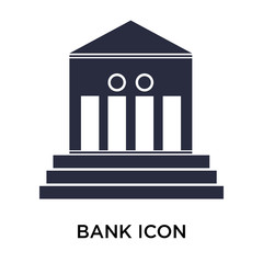 Bank icon vector sign and symbol isolated on white background, Bank logo concept