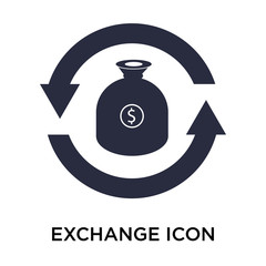 Exchange icon vector sign and symbol isolated on white background, Exchange logo concept