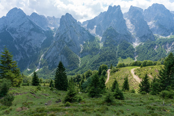 Fototapeta premium Kaiserbachtal Weg zum Stripsenjochhaus