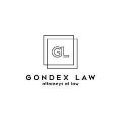 law logo initials GL. business logo design inspiration