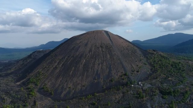 vertigo drone shot of michoacan mexico very own volcano named "volcan de paricutin "
